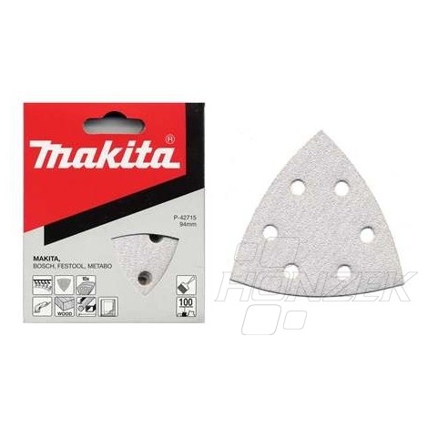 Makita brusný papír suchý zip 94x94x94mm 6 děr K120 10ks oldB-22969