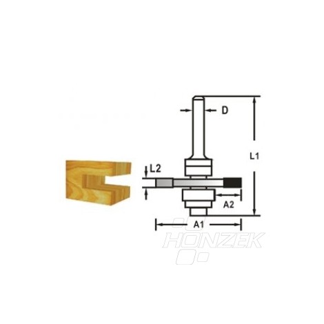 Makita Kotoučová fréza složiskem stopka 8 mm,47,6x2x59 mm