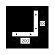 Rohovnik 200x200x30x3,0 mm